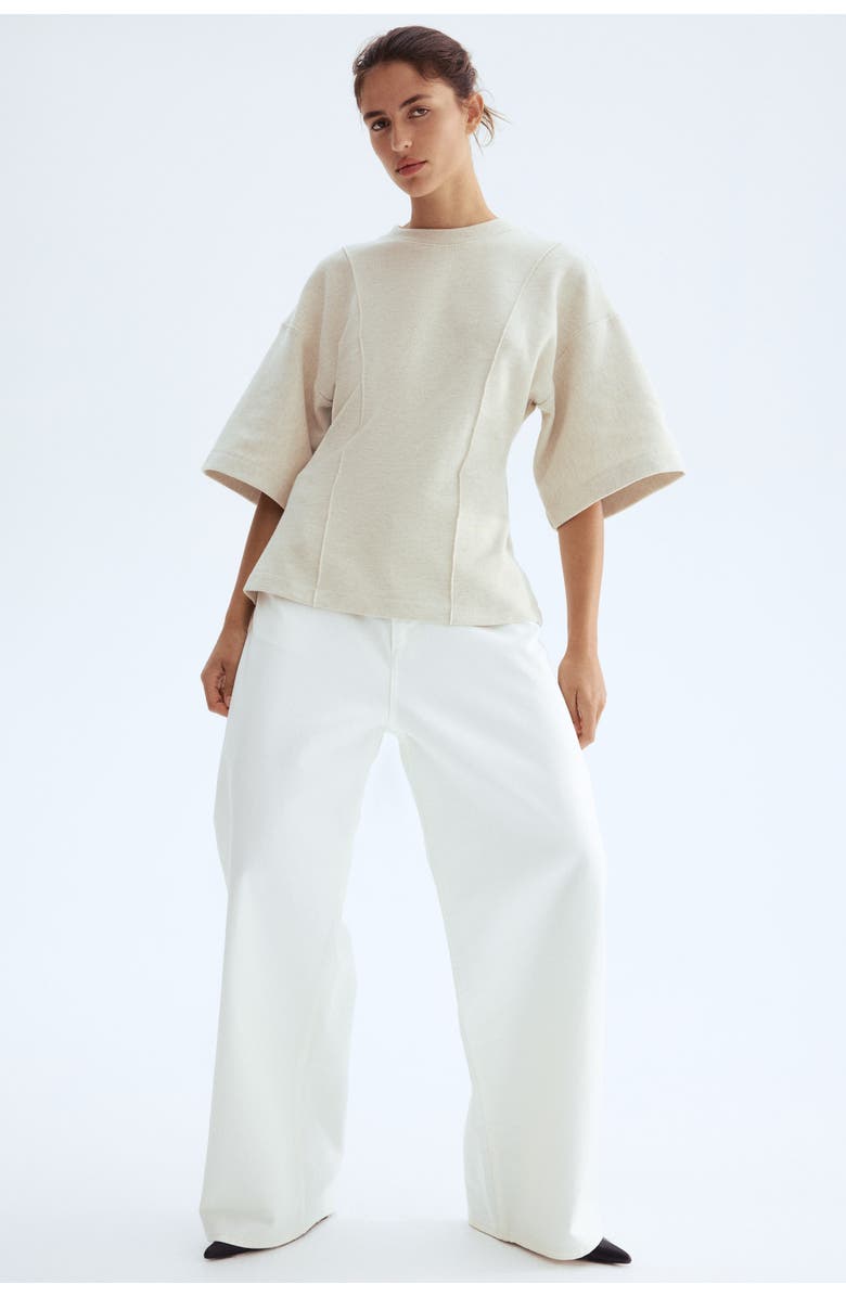 H&M Loose-fit Fine-knit Top, Alternate, color, Taupe