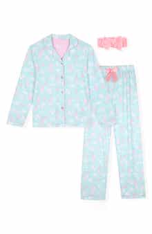SLEEP ON IT Kids' Unicorn Two-Piece Long Pajamas & Headband Set