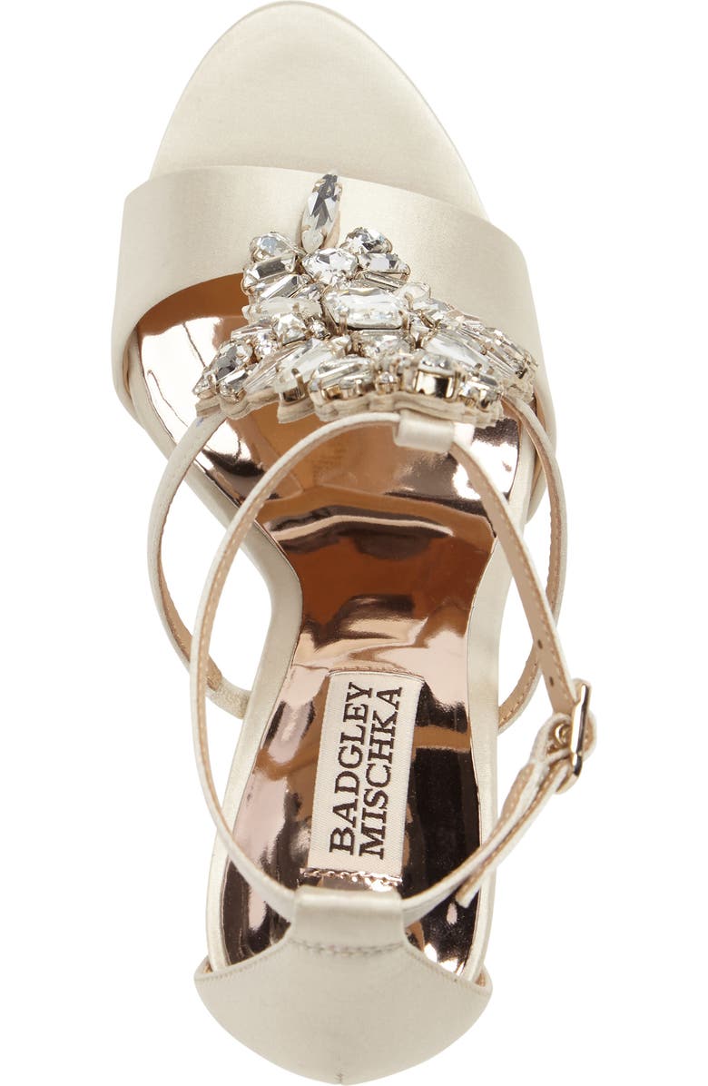 Badgley Mischka Collection Badgley Mischka Basile Crystal Embellished Sandal, Alternate, color,