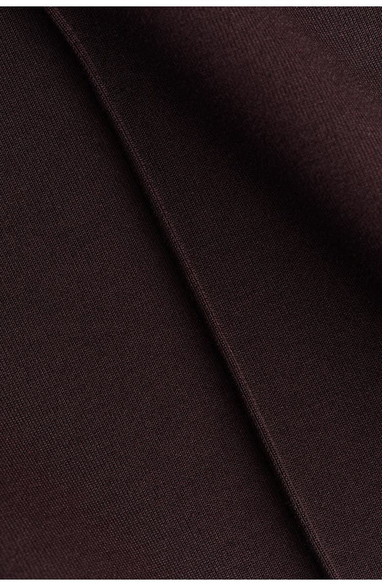 H&M Crease-front Jersey Trousers, Alternate, color, Dark Brown