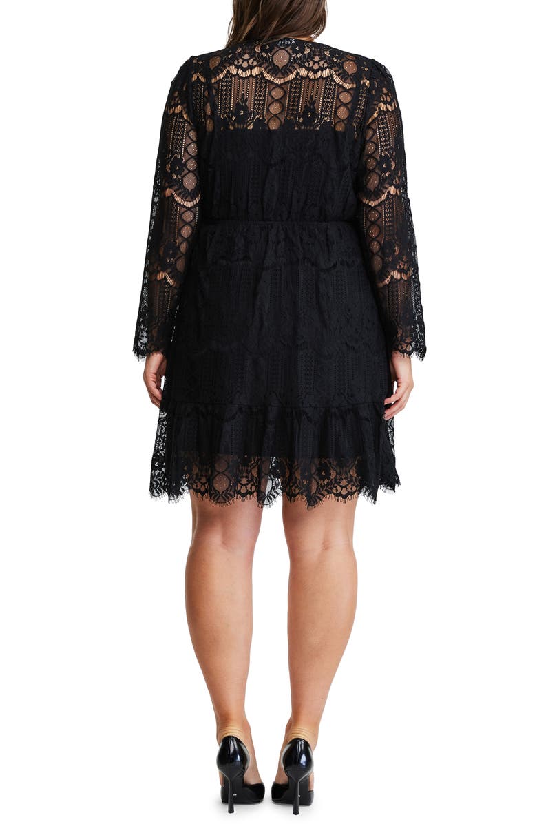 Estelle Lace Overlay Long Sleeve Dress, Alternate, color,