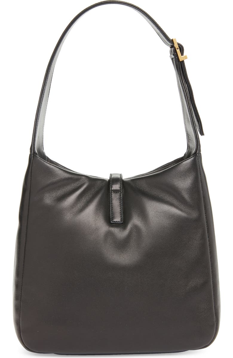 Saint Laurent Small Le 5 À 7 Leather Shoulder Bag, Alternate, color, Noir