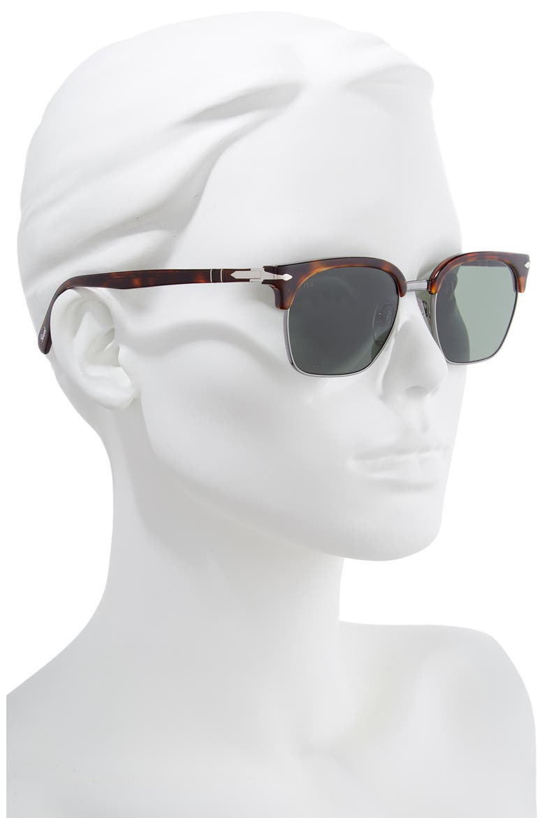 53mm Sunglasses, Alternate, color, HAVANA/ GREEN SOLID