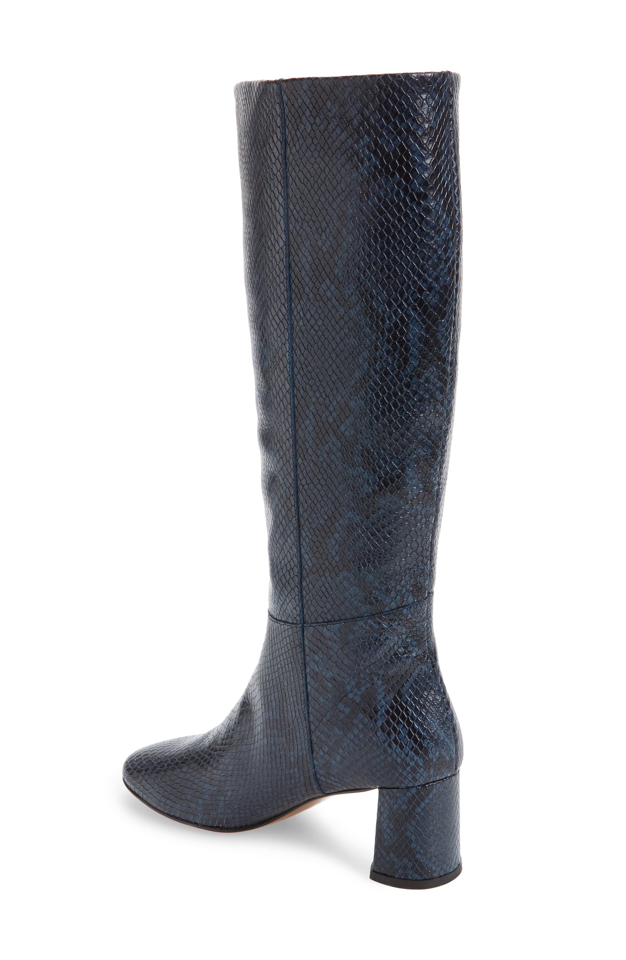 Donna Knee High Boot, Alternate, color, HYDRO SNAKE LEATHER