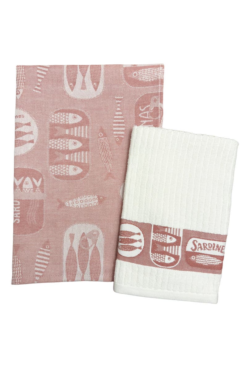 Anaya Simply Sardines Kitchen Towels - Set of 2, Alternate, color, 