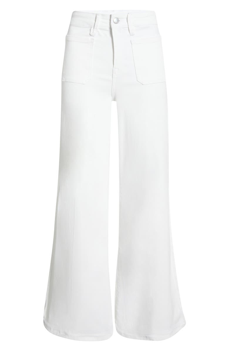 Good American Good Palazzo High Waist Jeans, Main, color, White001