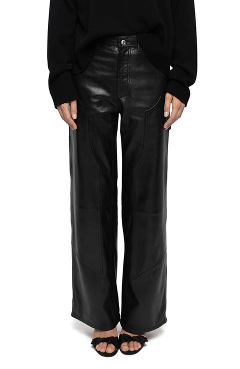 Perya Leather Wide Leg Pants