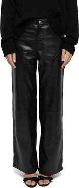 Zadig & Voltaire Perya Leather Wide Leg Pants