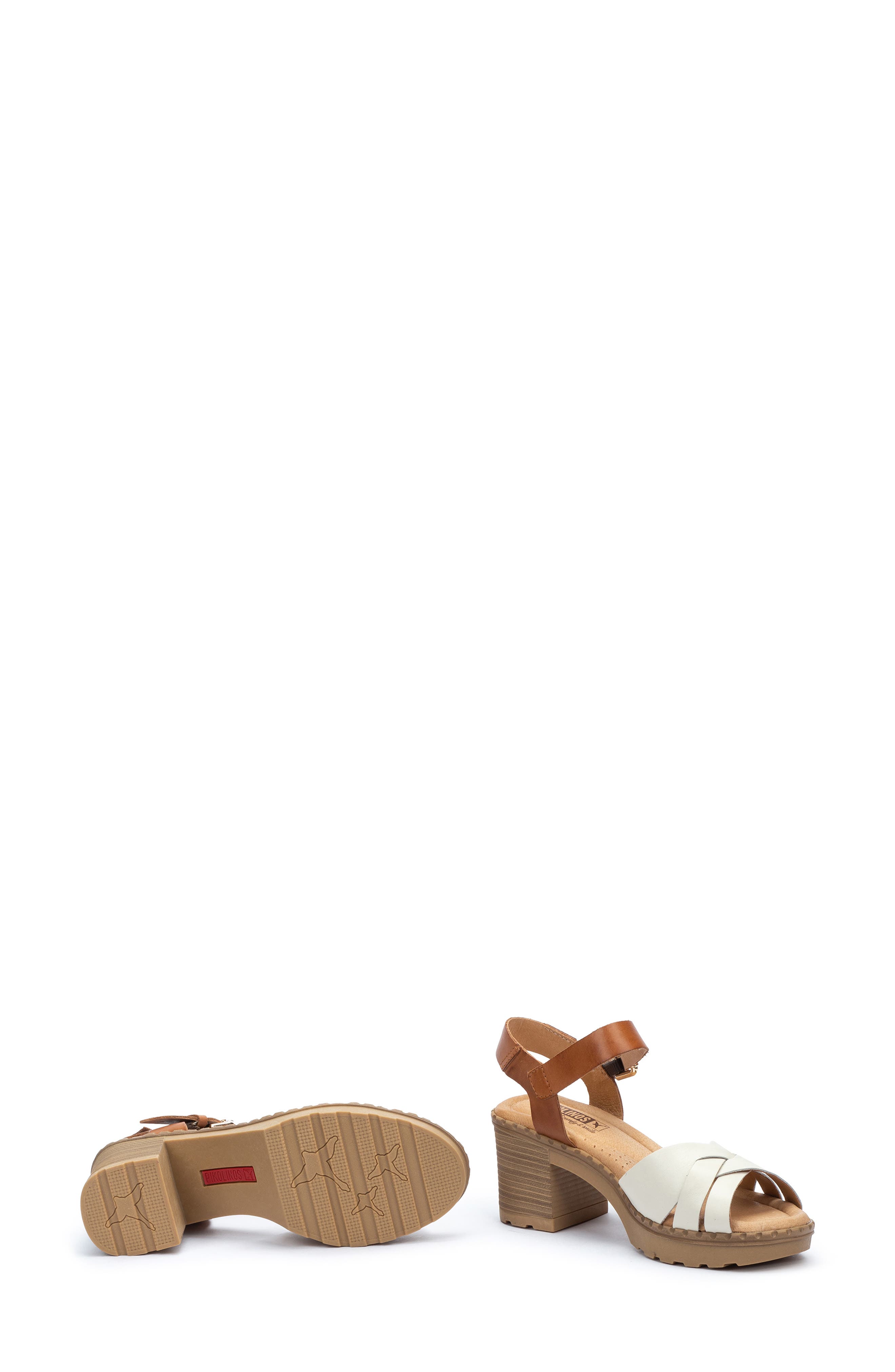 PIKOLINOS Canarias Block Heel Strappy Sandal, Alternate, color, Nata