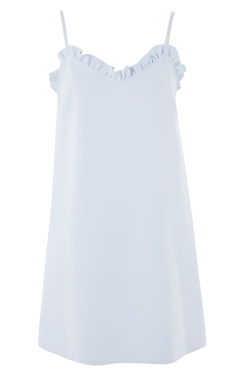 Topshop Ruffle Trim Shift Minidress, Alternate, color, 