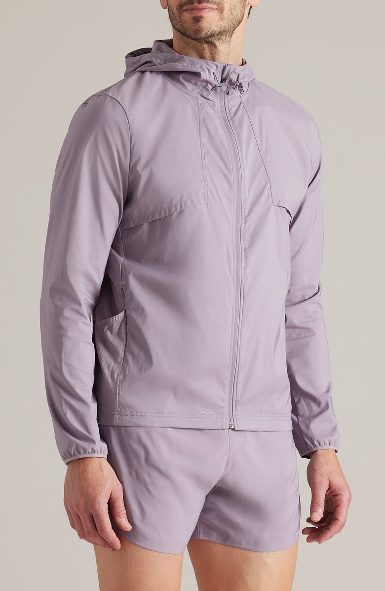 Rhone Outpace Full Zip Jacket, Main, color, Gray Stone