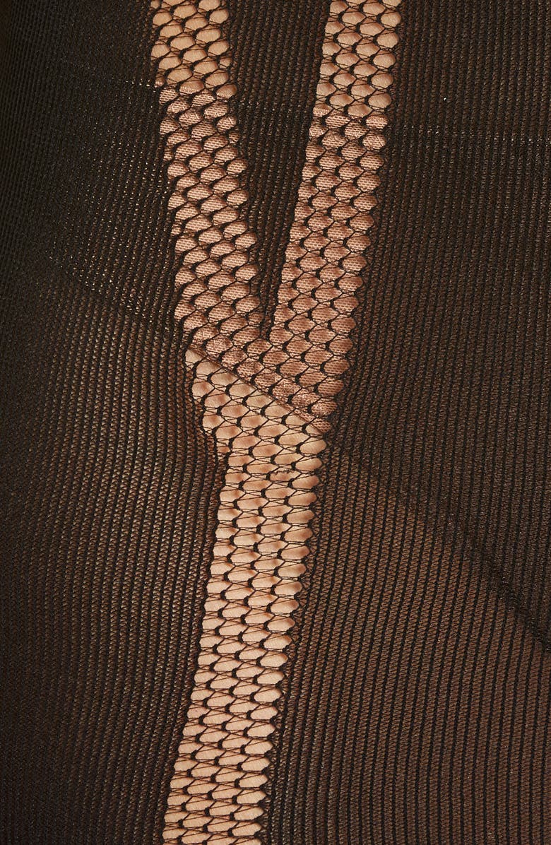 Hauty Hosiery Mesh Chemise, Alternate, color, Black