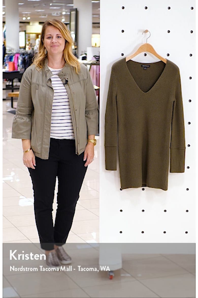 Fitted Long Sleeve Tunic Sweater Dress (Nordstrom Exclusive) video