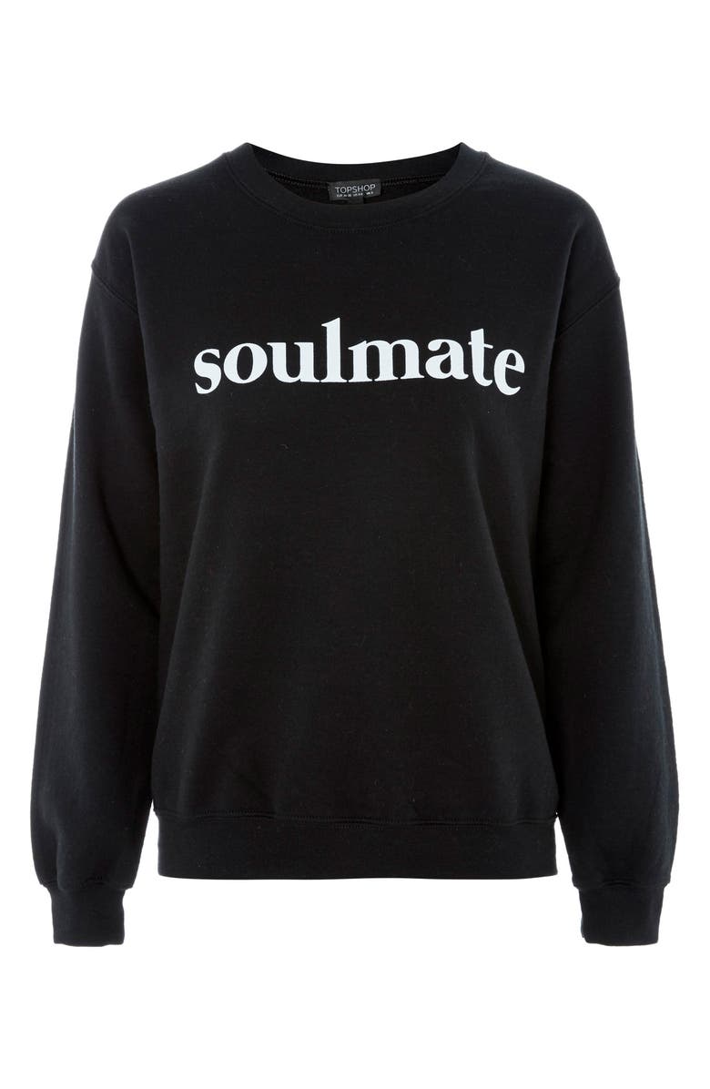 Topshop Soulmate Graphic Sweatshirt, Alternate, color,