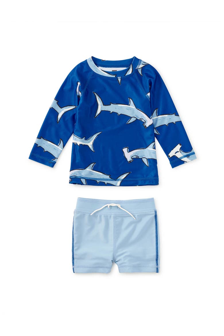 Rash Guard Baby Swim Set, Main, color, Hammerhead Sharks