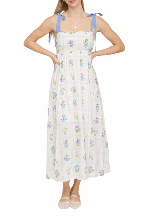 Blu Pepper Floral Tie Strap Sundress