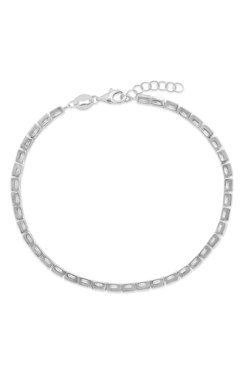 Sterling Forever Christina Cubic Zirconia Tennis Bracelet, Alternate, color, Silver