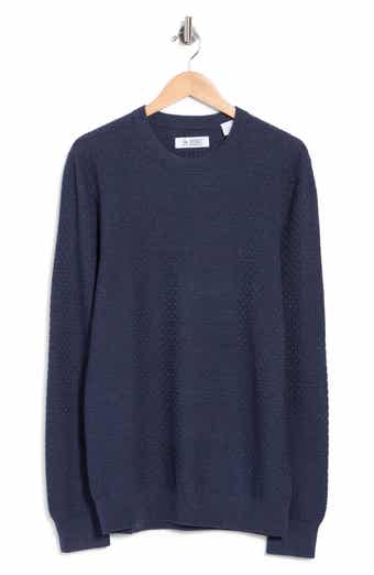 Geometric Textured Crewneck Sweater