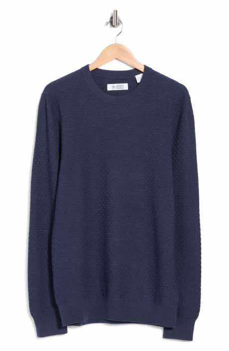 Geometric Textured Crewneck Sweater