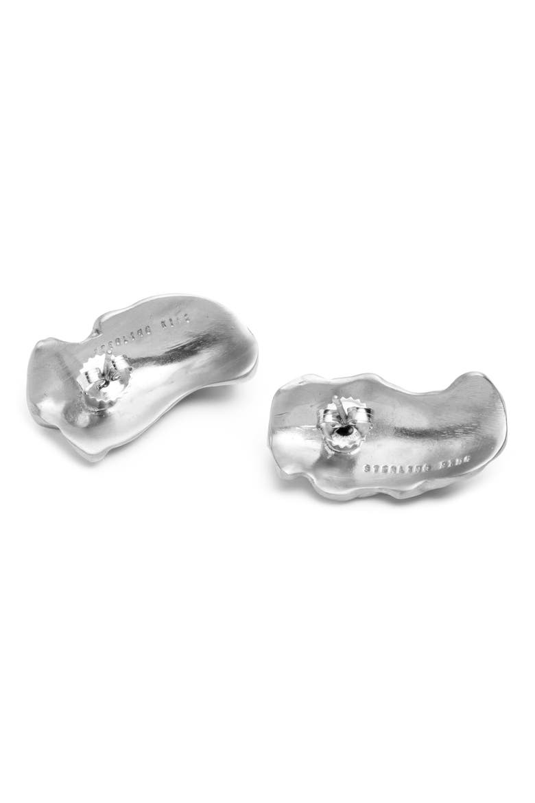 Molten Stud Earrings, Alternate, color, STERLING SILVER