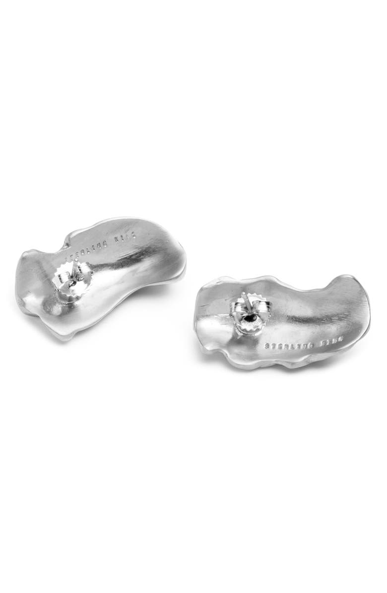 Sterling King Molten Stud Earrings, Alternate, color, Sterling Silver