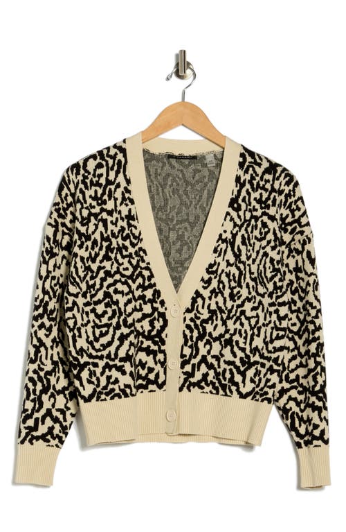 Tahari V-neck Crop Cardigan In Black