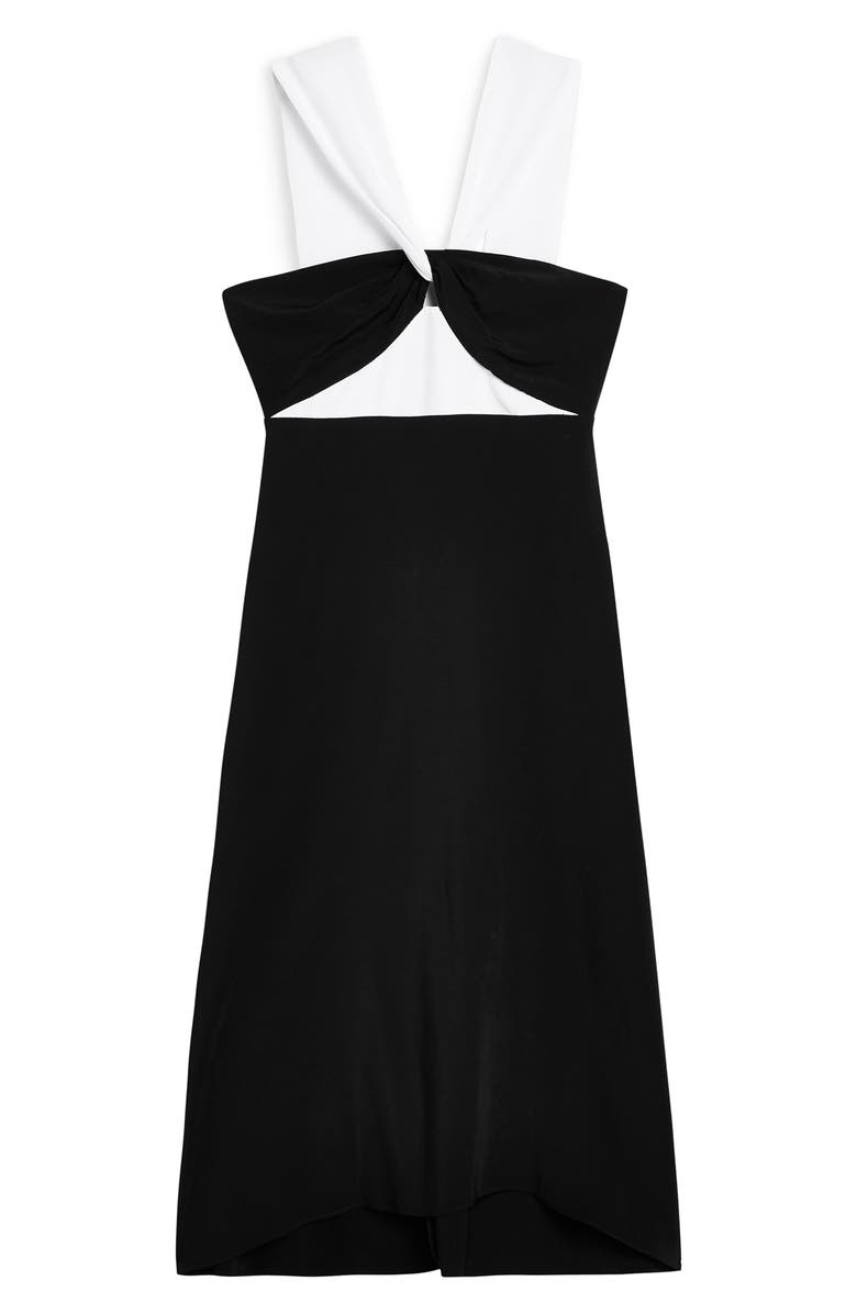 Topshop Halter Midi Cocktail Dress, Alternate, color, 