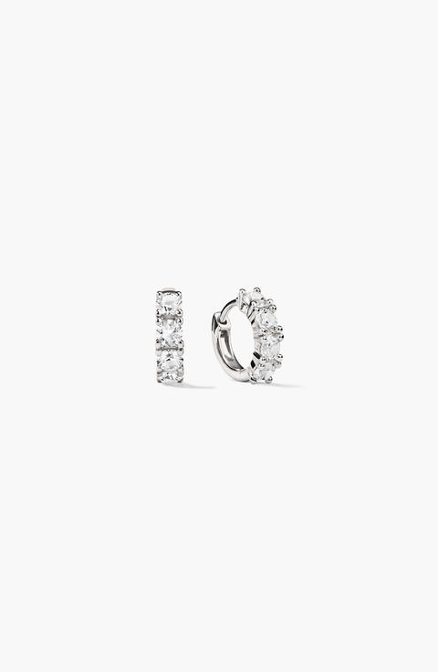 Lab Grown Sapphire Huggie Earrings