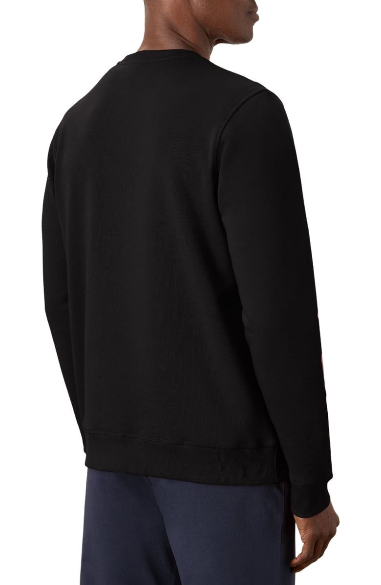 Pact Organic Cotton Cloud Brushed Fleece Crew Sweatshirt, Alternate, color, Black