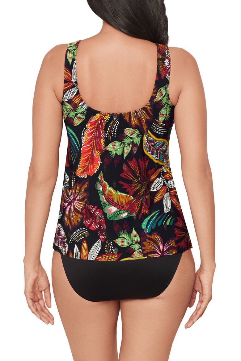 Pluma Orla Ursula Underwire Tankini Top, Alternate, color, BLACK MULTI