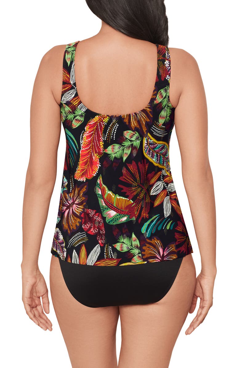 Miraclesuit<sup>®</sup> Pluma Orla Ursula Underwire Tankini Top, Alternate, color, Black Multi