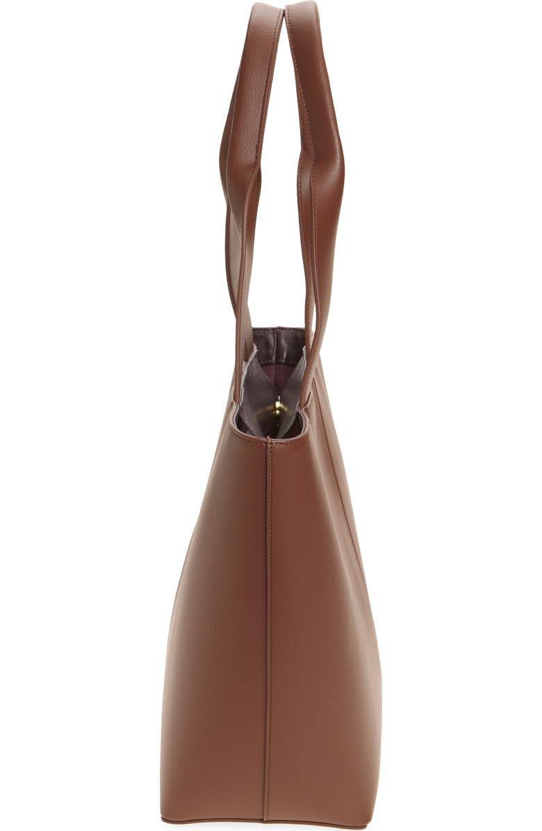 Freja New York Lafayette Faux Leather Tote, Alternate, color, Pecan