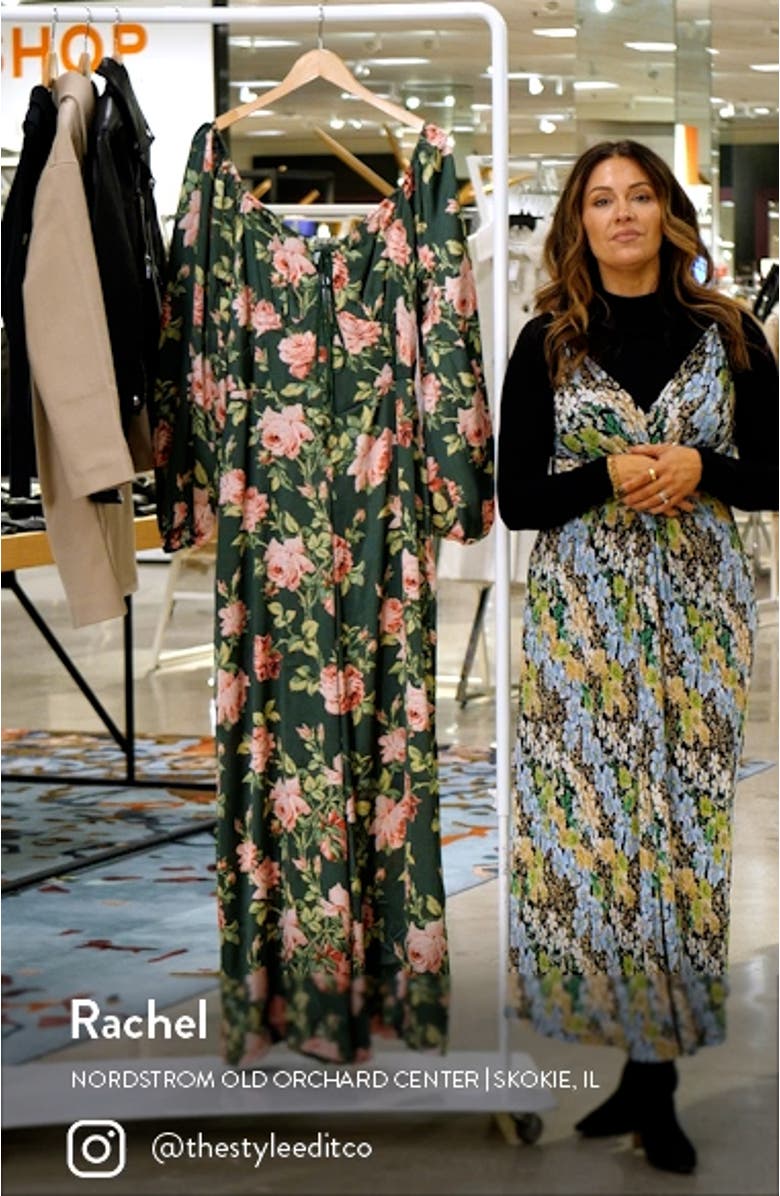 Curve Floral Satin Jumpsuit, sales video thumbnail