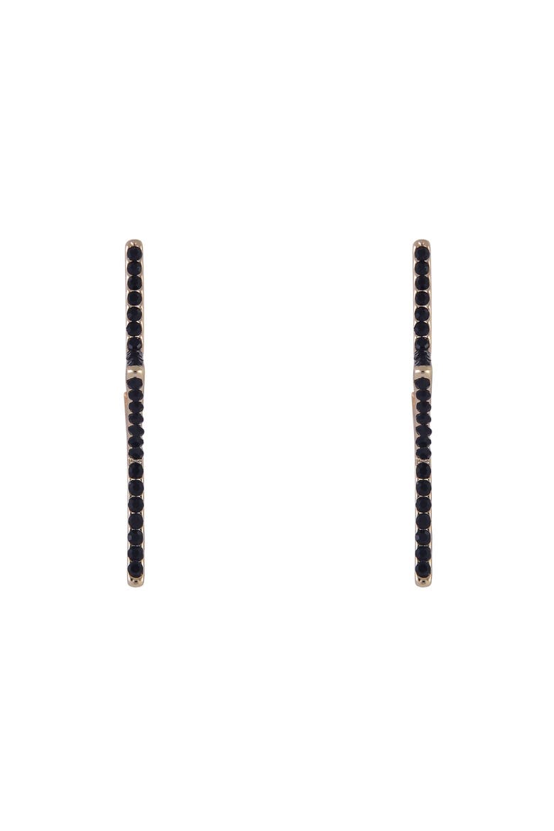 Class of 2026 Star Hoop Earrings, Main, color, Black