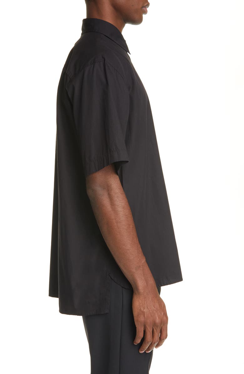 Acne Studios Shepton Oversize Short Sleeve Button-Up Shirt, Alternate, color,