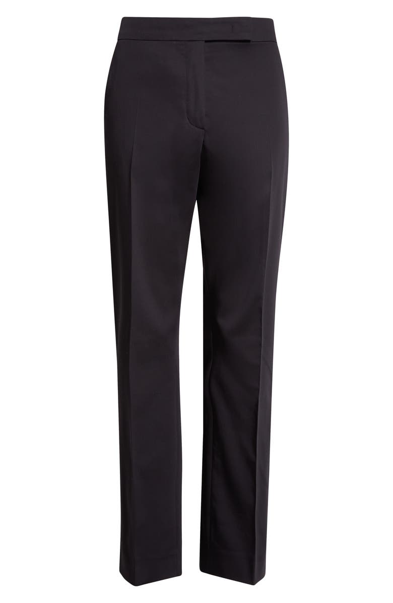 Max Mara Okra Crop Straight Leg Pants, Alternate, color, Black