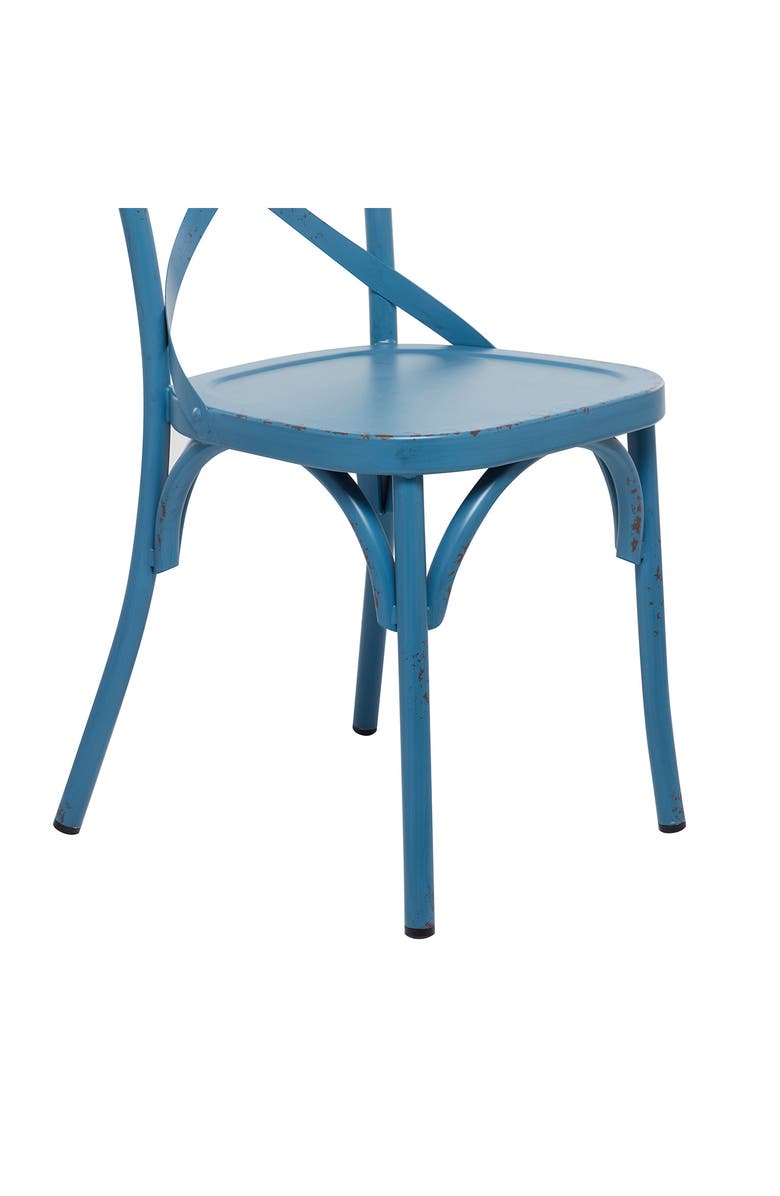 SONOMA SAGE HOME Blue Metal Farmhouse Outdoor Dining Chair - Set of 2, Alternate, color, 