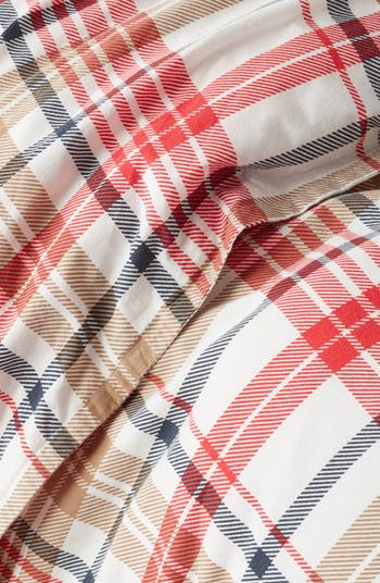 Plaid Flannel Duvet Cover & Shams Set