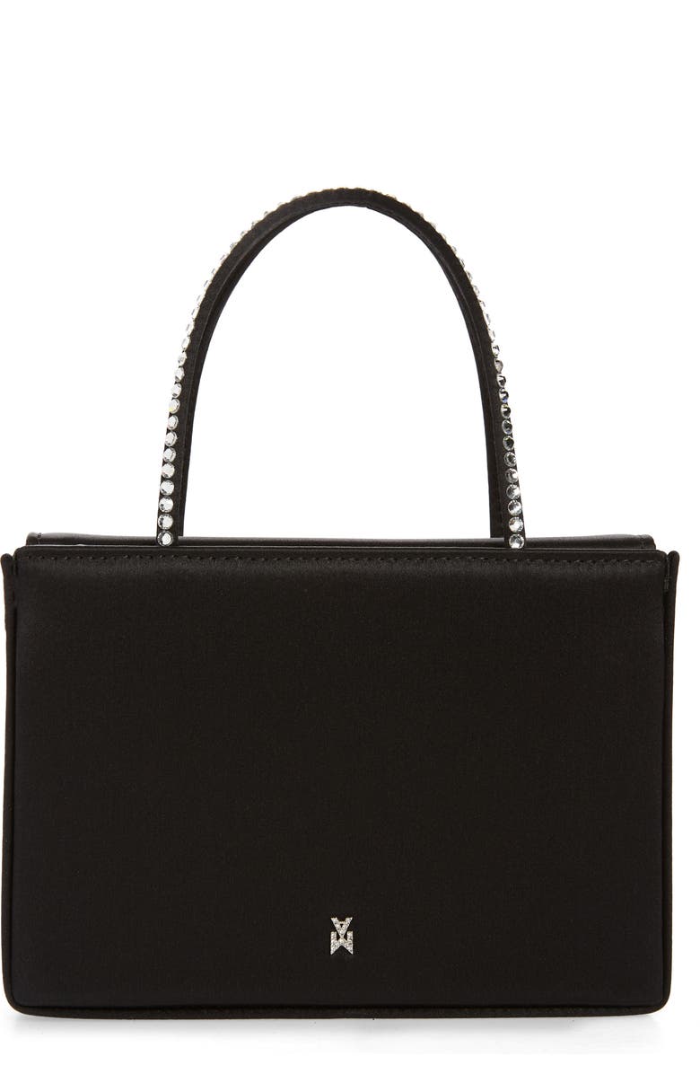 Amina Muaddi Amini Gilda Leather Top Handle Bag, Main, color,