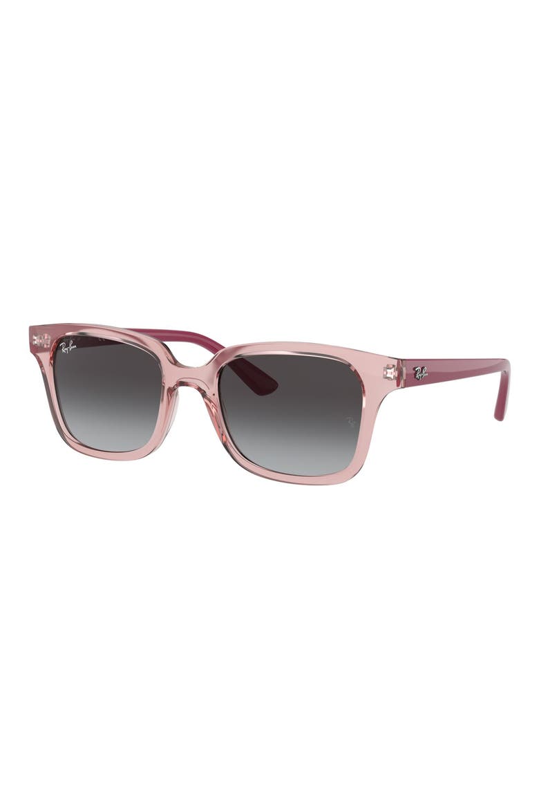 Junior Wayfarer 48mm Sunglasses, Alternate, color, TRANSPARENT PINK GREY GRADIENT