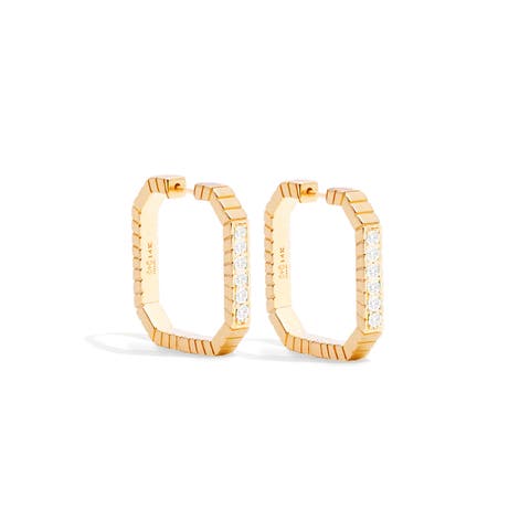 Spark Octagon Hoop Earring