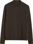 Robert Barakett Vance Half Zip Baseball Collar Pullover