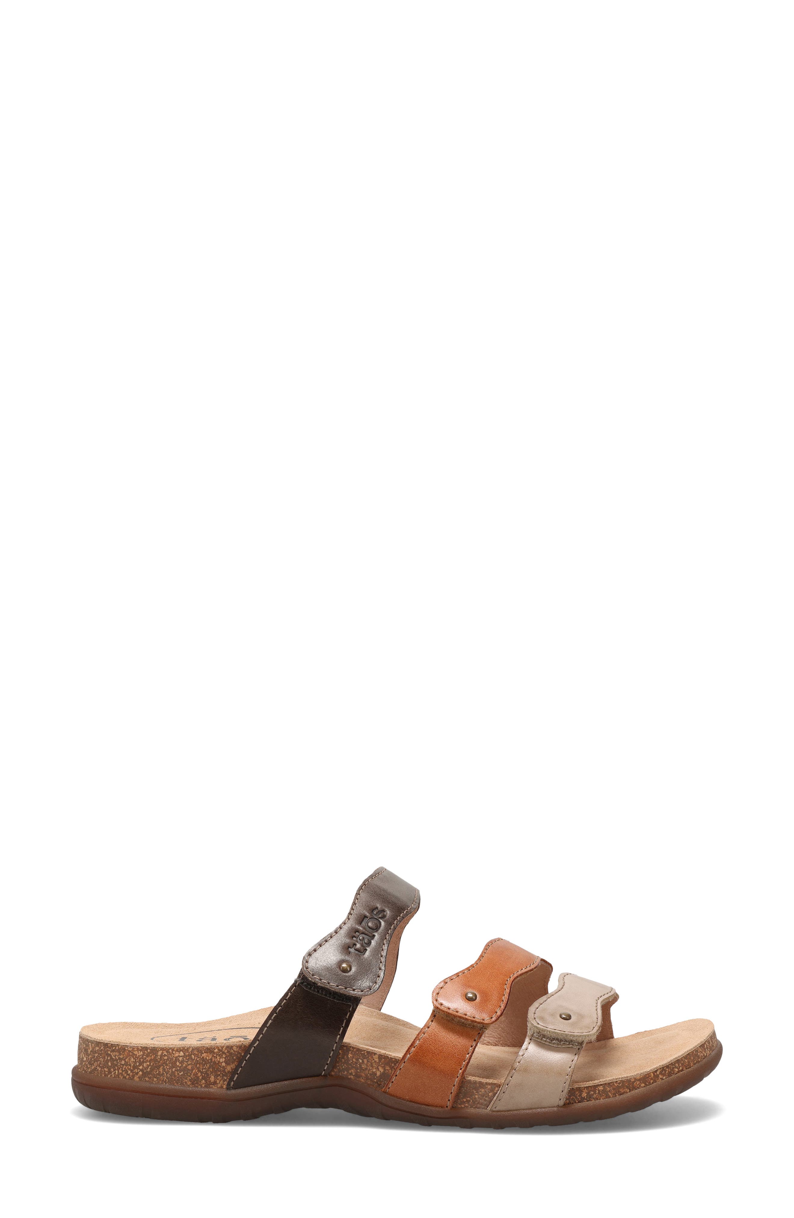 Taos Scribble Slide Sandal, Alternate, color, Brown Multi