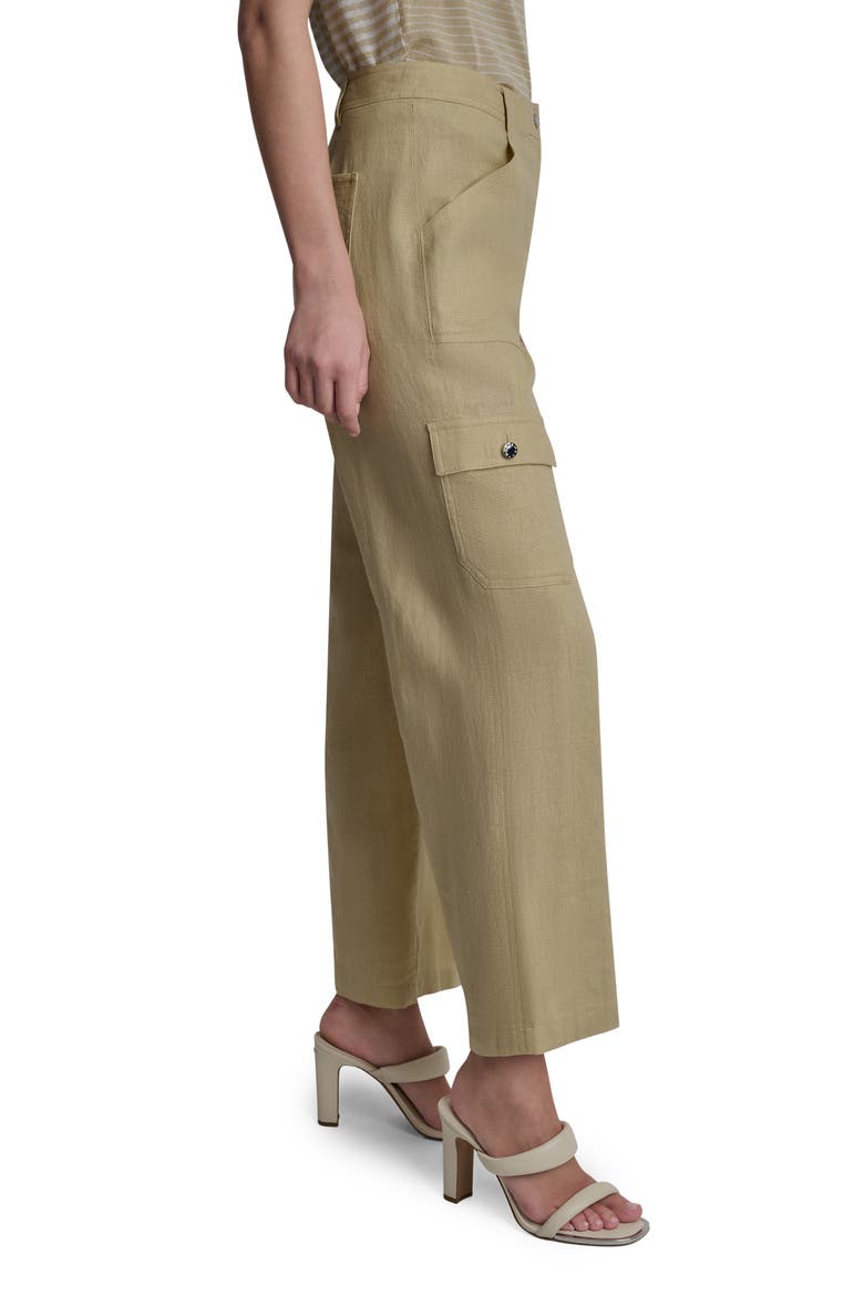 Linen Blend Cargo Pants, Alternate, color, MOJAVE DESERT