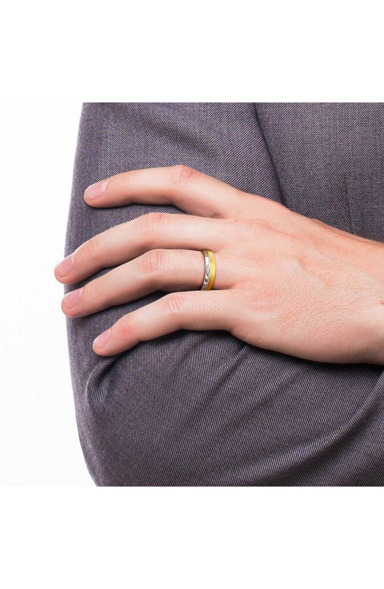 Julianna B. Men's Wedding Band 14k Two-Tone, Alternate, color, 14K Gold