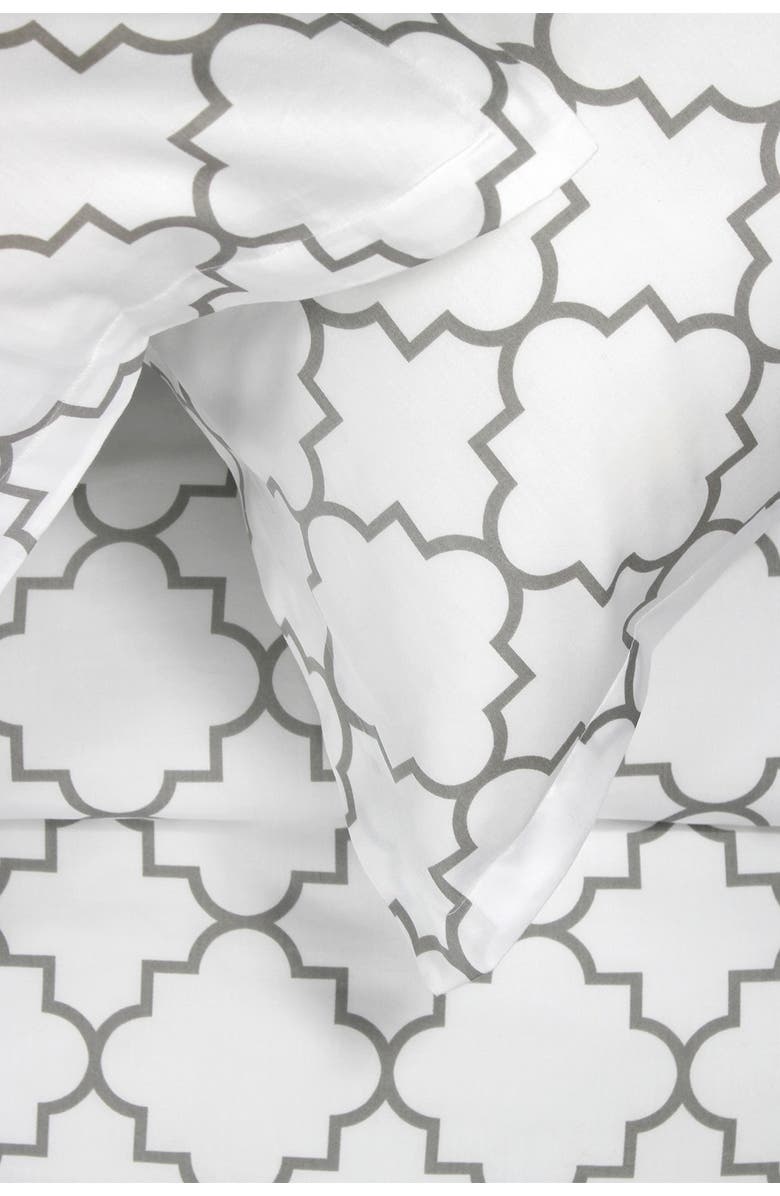 MELANGE HOME 400TC Lattice 3-Piece Sheet Set - Twin, Alternate, color, Grey