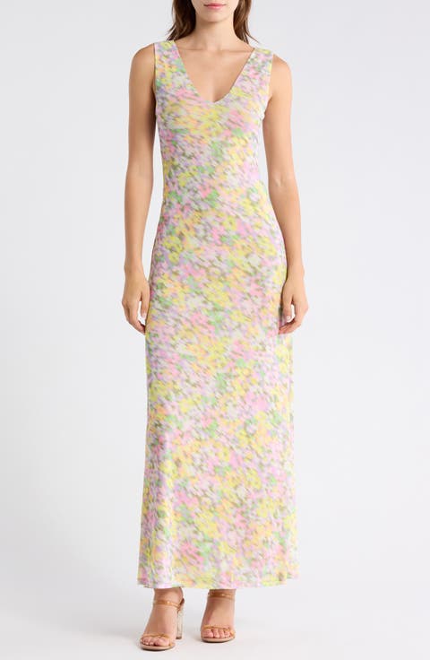 Earhart Sleeveless Mesh Maxi Dress