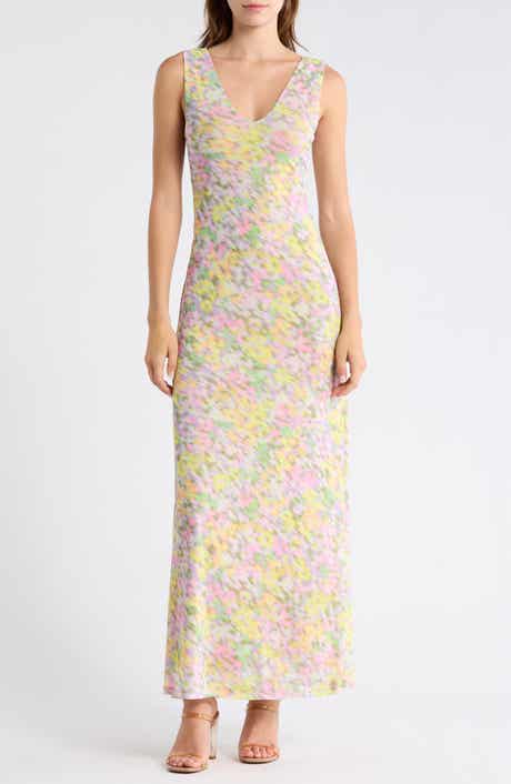 Earhart Sleeveless Mesh Maxi Dress