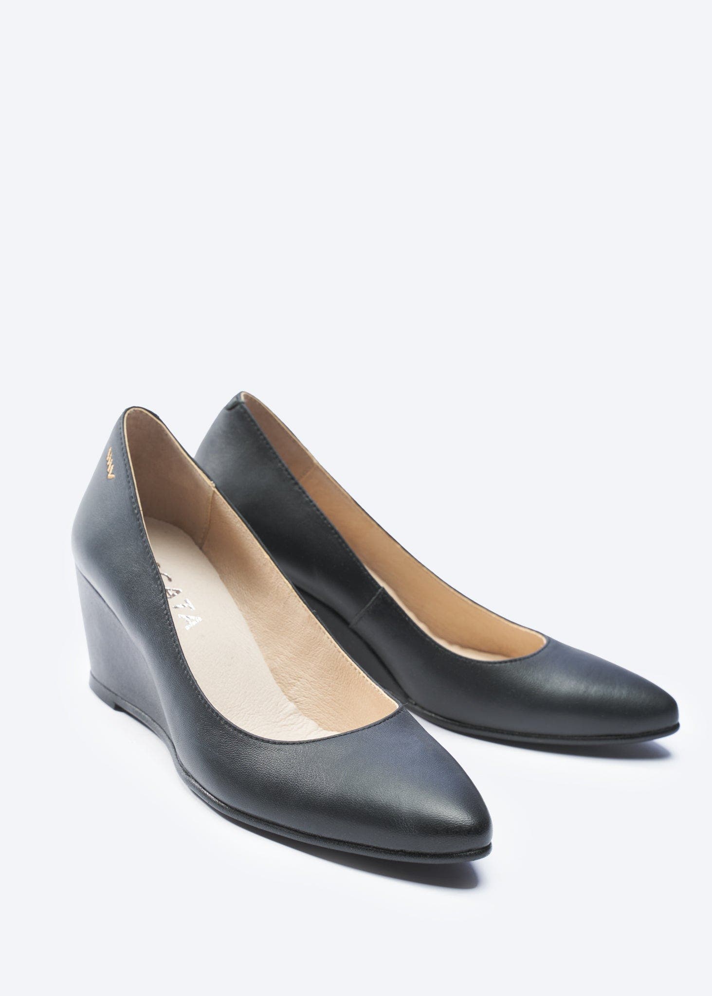 VISCATA Verona Leather Wedges, Alternate, color, Black