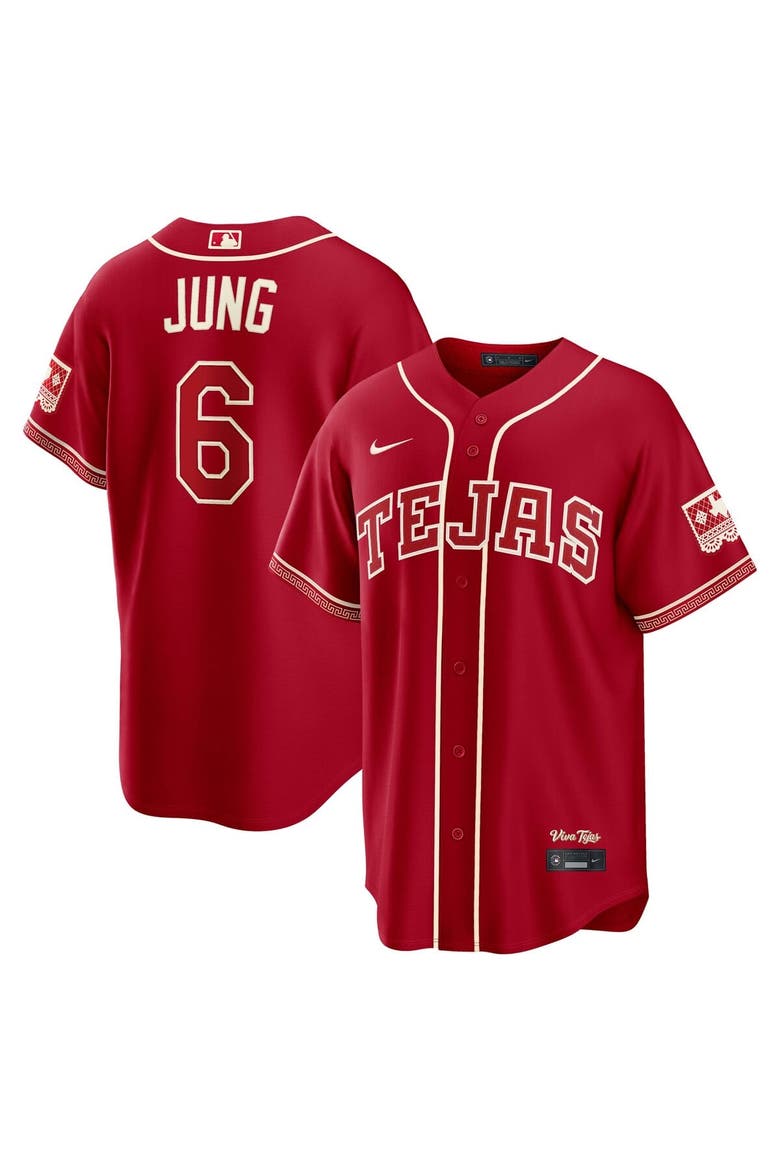 Men's Nike Josh Jung Red Texas Rangers 2026 City Connect Stadium Jersey, Main, color, Red